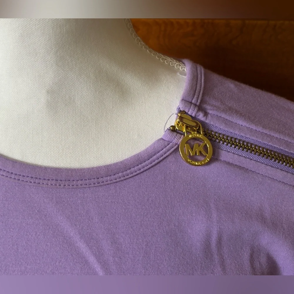 Michael Kors side ruched Lavender Women's Top